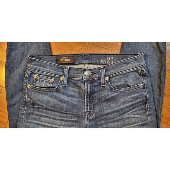 J. Crew Womens Juniors Toothpick Low Rise Skinny Leg Jeans Size: 27 - Picture 3 of 10